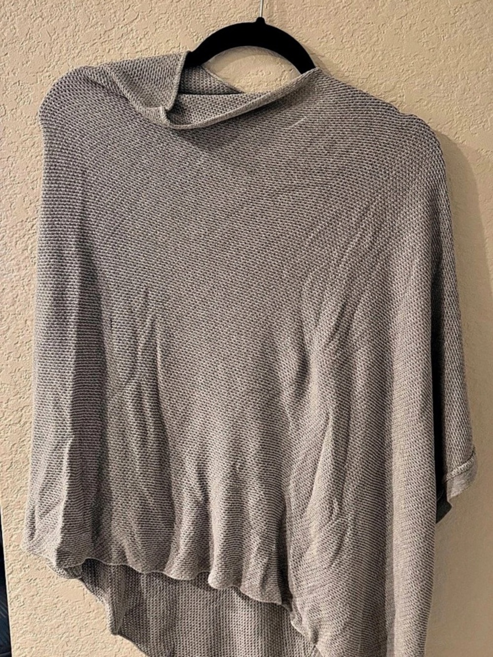 Cocoon by Amma Gray Waffle Knit Nursing Cover Poncho Sweater - One Size